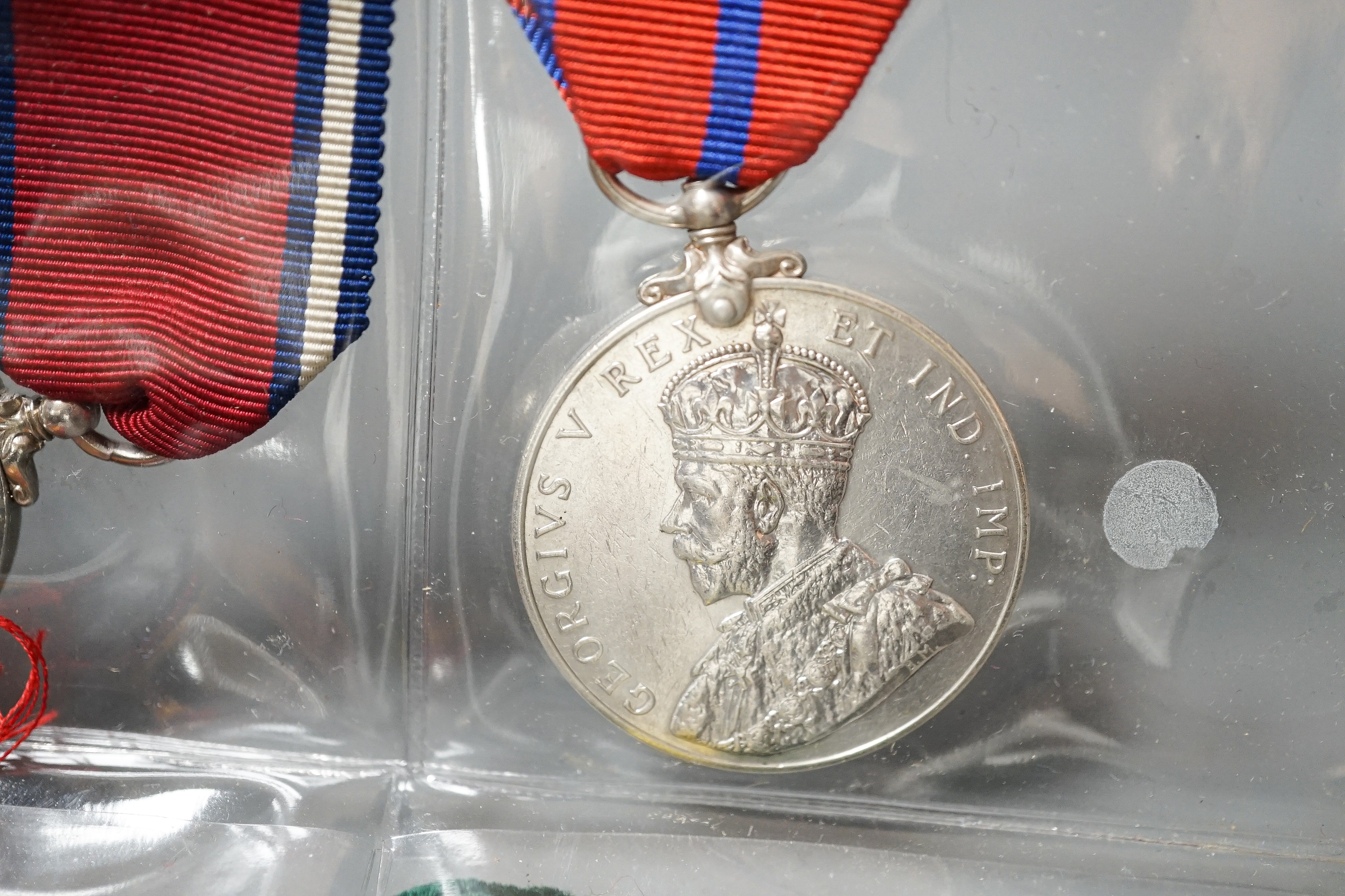 Six military associated medals to include - QSA with four clasps to 184 PTE. T. GRIFFITHS C.I.V., George V Territorial Force Efficiency Medal to 314 SJT. E.H. BARTON 25/ CYC.BN. LOND. REGT. (25th County of London Cyclist